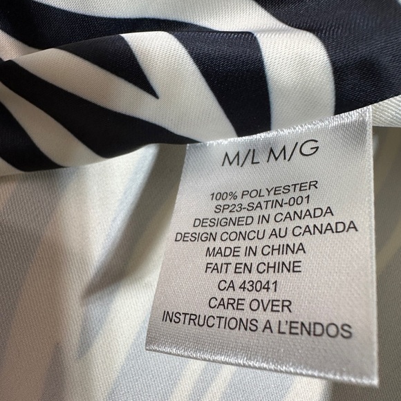 Brunette The Label Silky Satin Zebra‑Print Cami – Black & White Animal Print - Picture 6 of 9